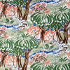 cotton slub homespun, printed mid-weight woven 'babbling creek'
