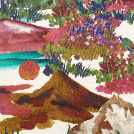 viscose satin, dressweight woven 'scenic route'