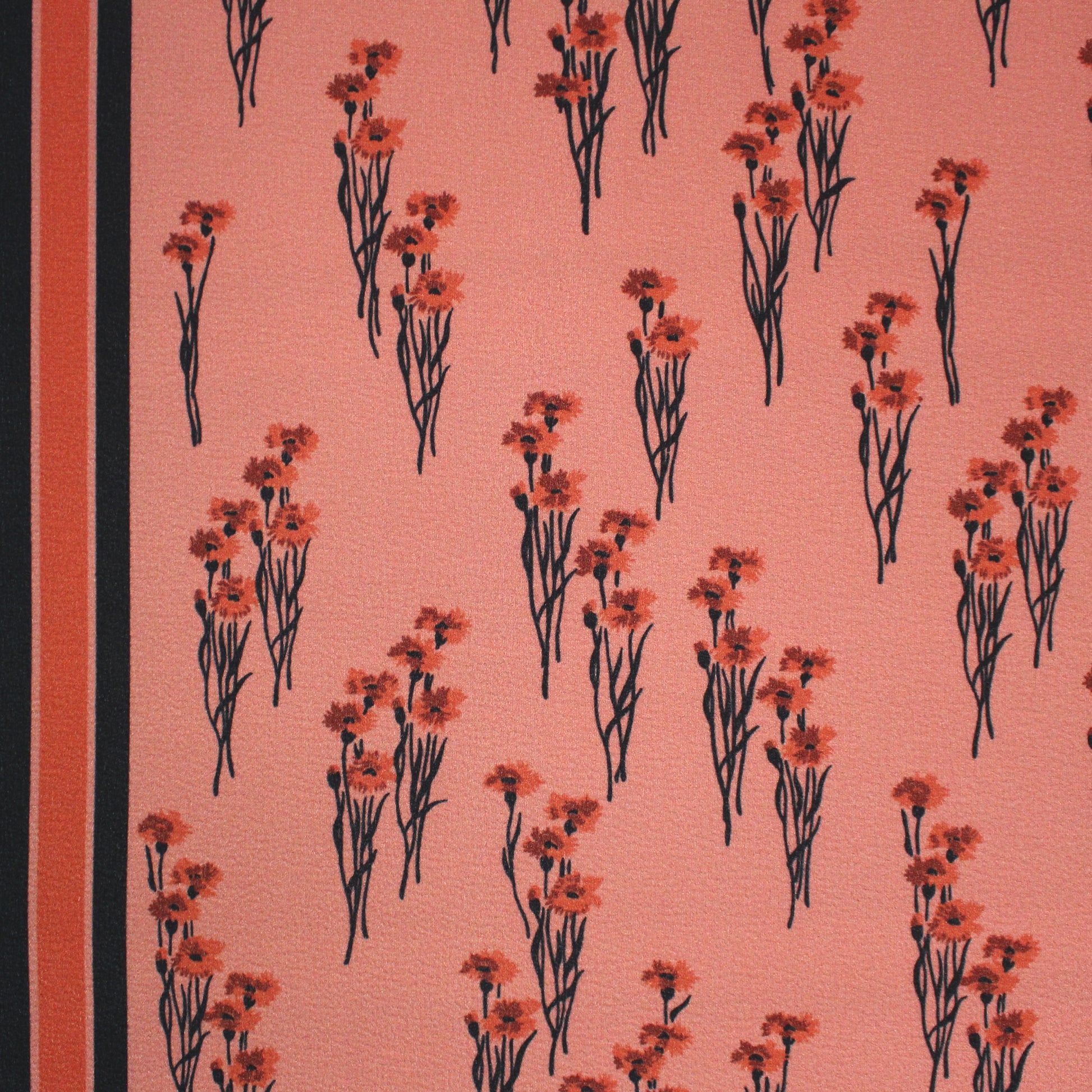 deadstock 'peachy floral' mid-weight crepe panel