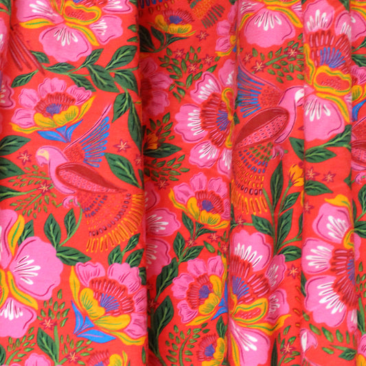 Italian 'Rio Floral' knit bordered panel