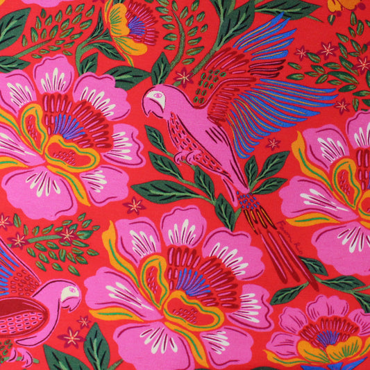 Italian 'Rio Floral' knit bordered panel