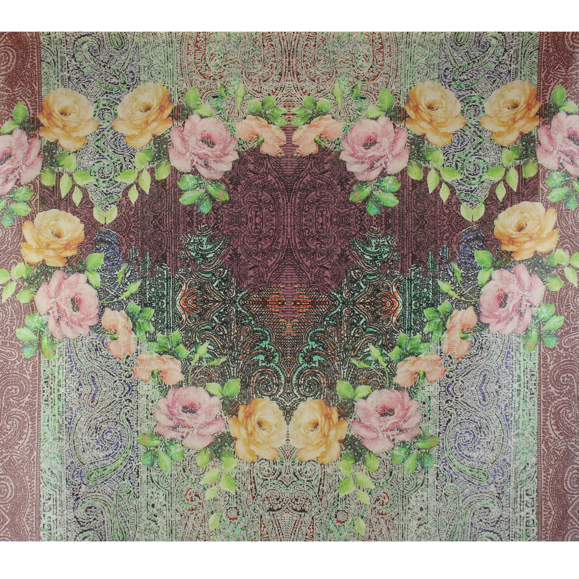 deadstock 'heirloom rose' mid-weight wool crepe panel