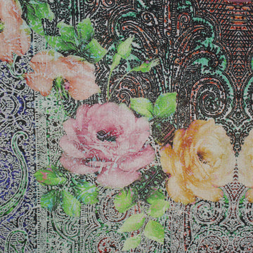 deadstock 'heirloom rose' mid-weight wool crepe panel