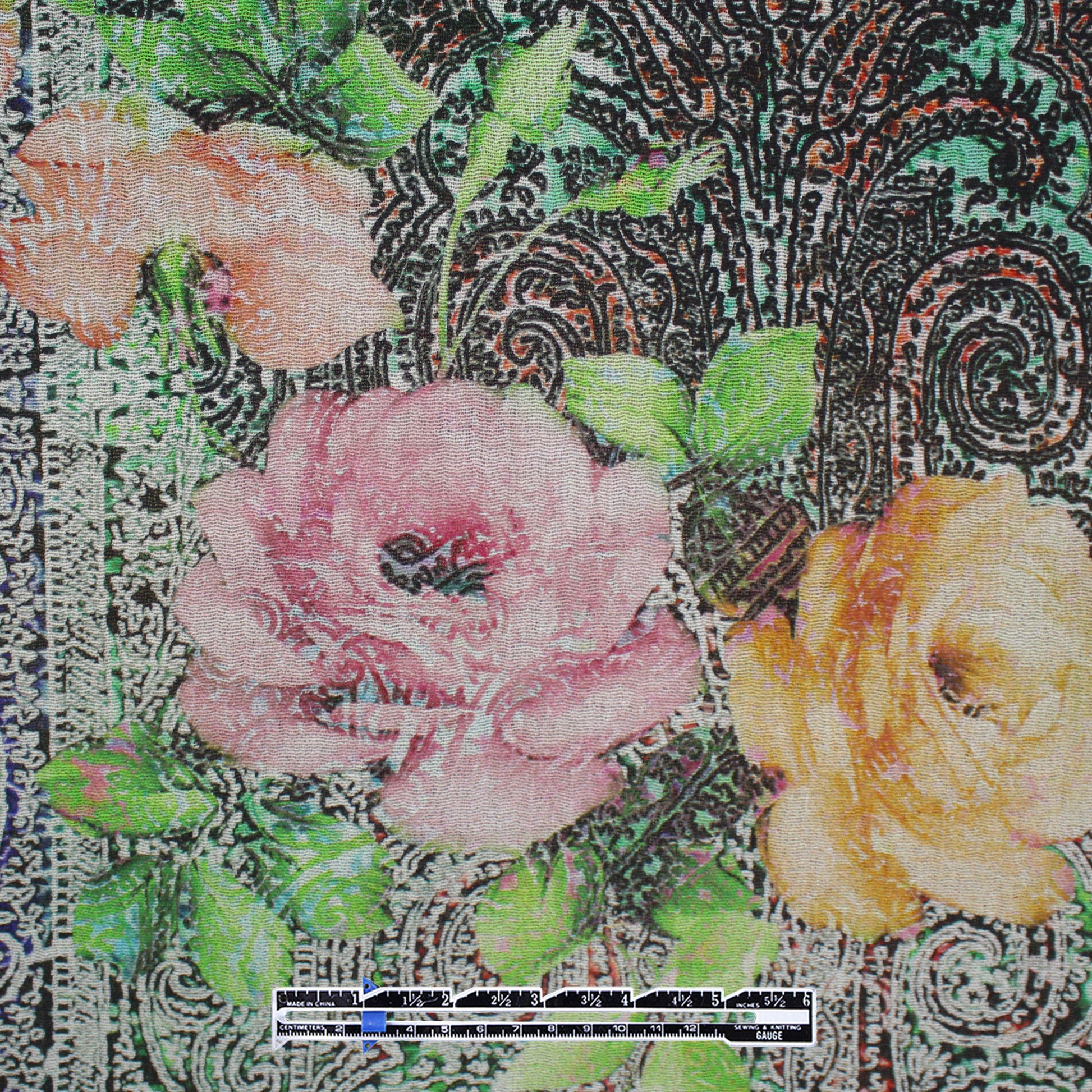 deadstock 'heirloom rose' mid-weight wool crepe panel