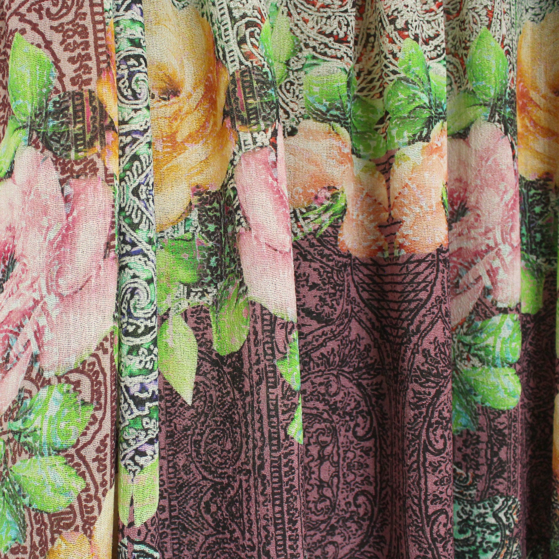 deadstock 'heirloom rose' mid-weight wool crepe panel