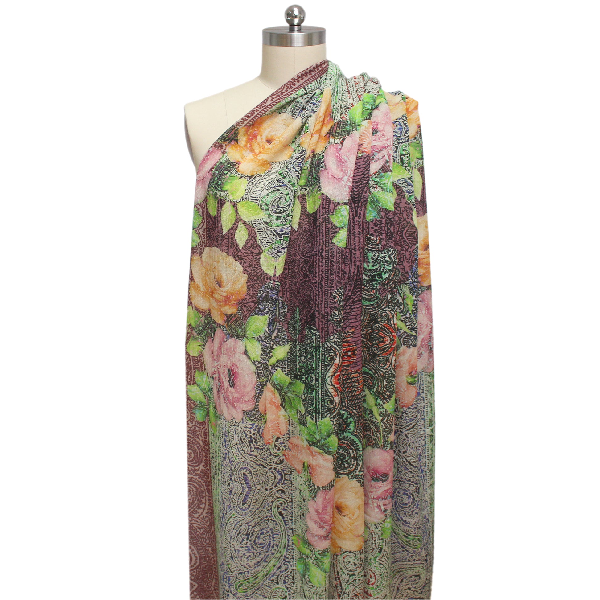 deadstock 'heirloom rose' mid-weight wool crepe panel