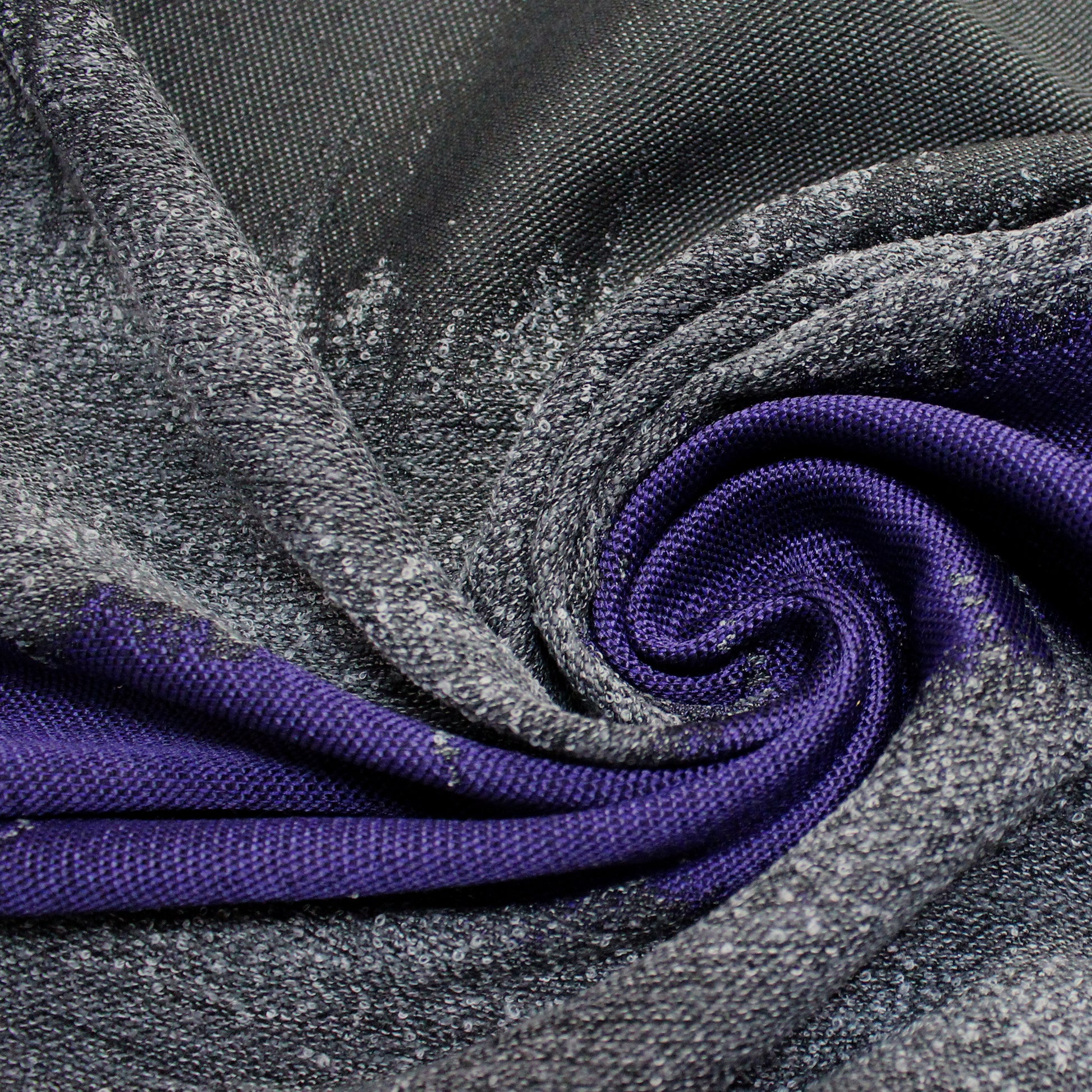 Italian 'amethyst climb' virgin wool blend boucle panel