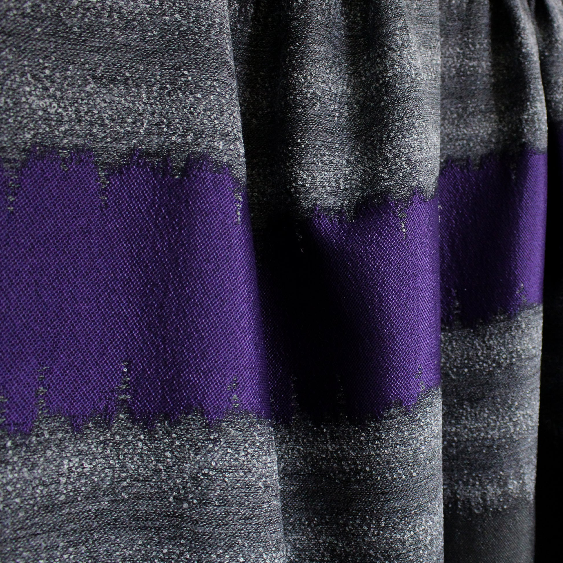 Italian 'amethyst climb' virgin wool blend boucle panel