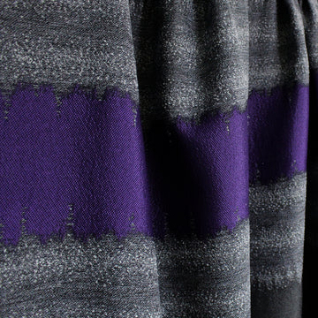 Italian 'amethyst climb' virgin wool blend boucle panel