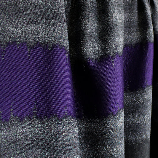 Italian 'amethyst climb' virgin wool blend boucle panel