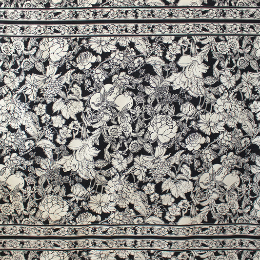 M@x Mara stretch cotton poplin border print