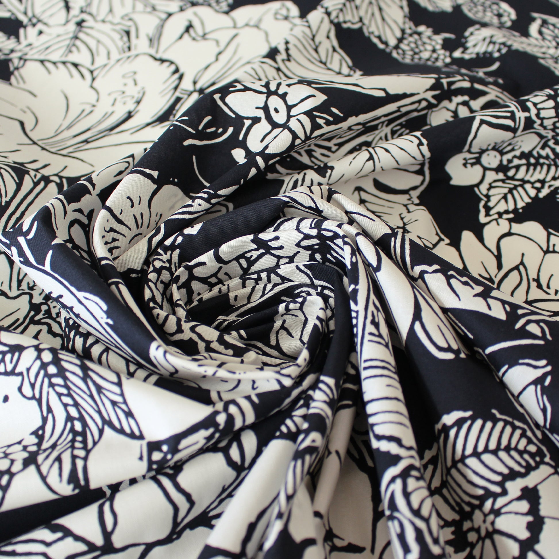 M@x Mara stretch cotton poplin border print