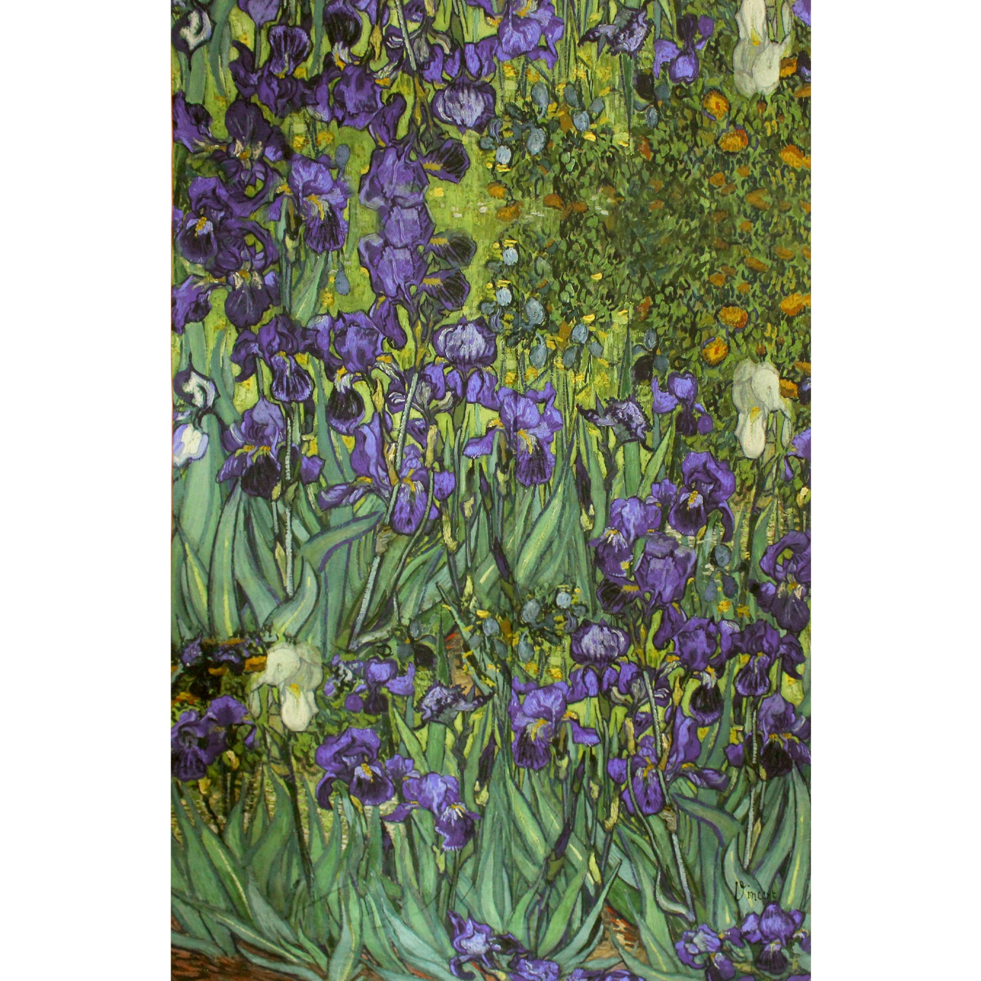 'Vincent's Irises' Dutch digital cotton brushed French terry panel, Oeko-Tex cert.