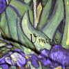 'Vincent's Irises' Dutch digital cotton brushed French terry panel, Oeko-Tex cert.