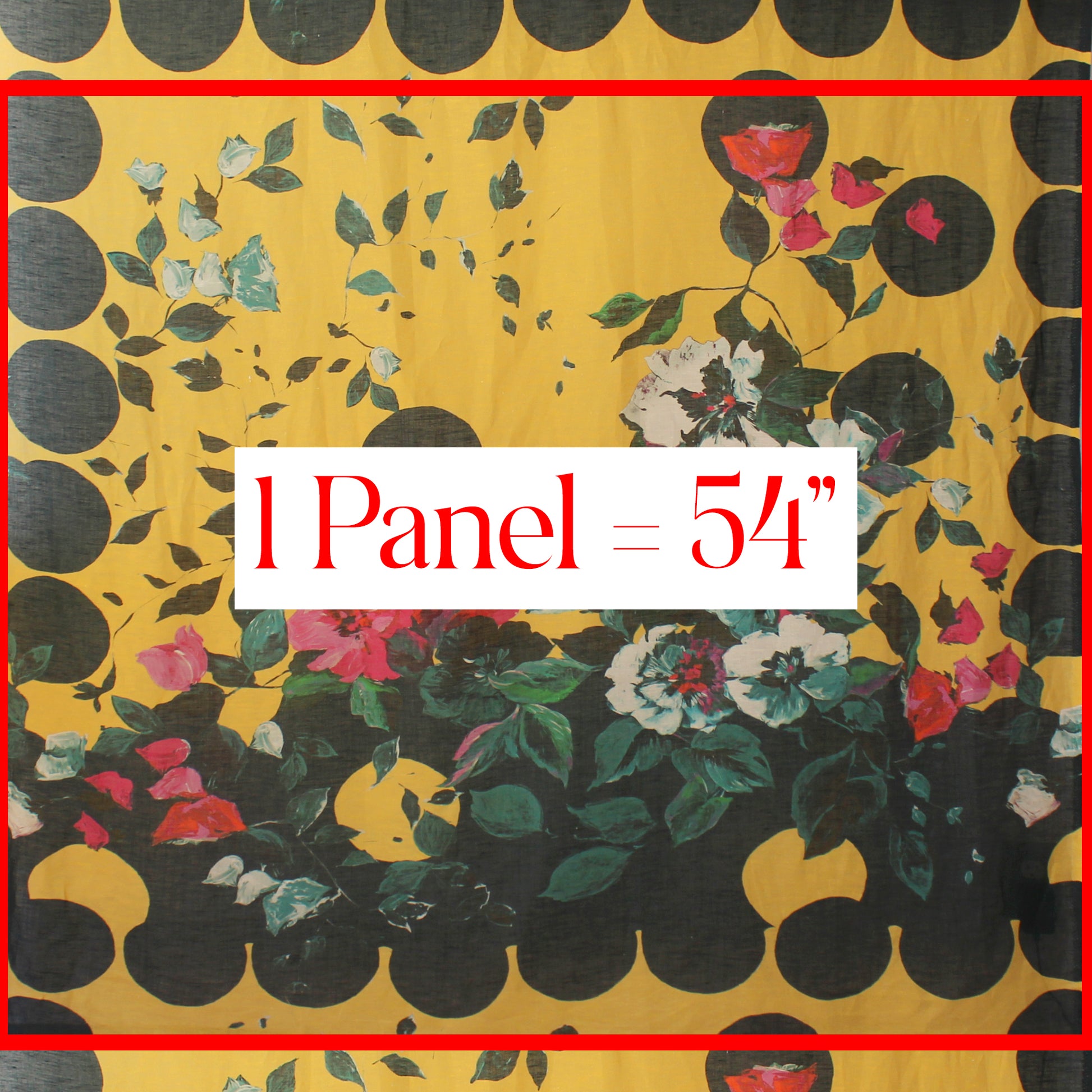 Italian 'garden sun' 100% linen panel