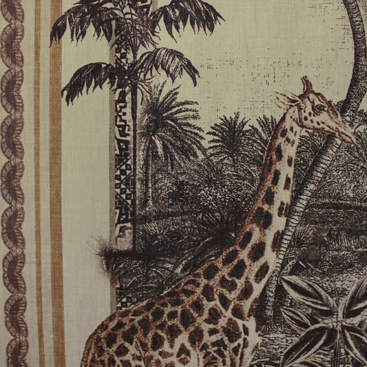 Italian 'jungle scene' blouseweight cotton sateen panel