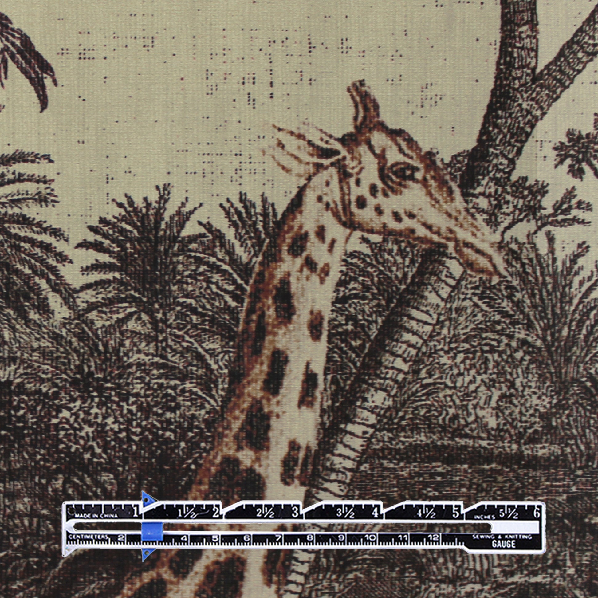 Italian 'jungle scene' blouseweight cotton sateen panel