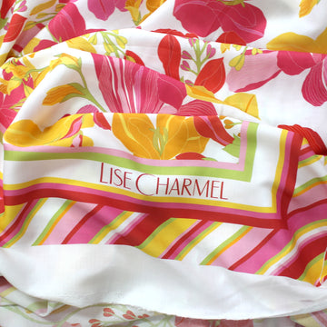 L. Charmel 'candystripe floral' viscose voile panel