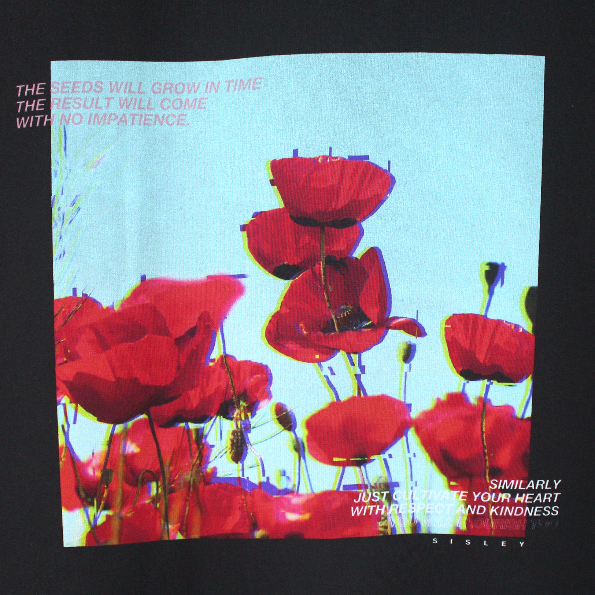 Si5ley 'papaveri' poly chiffon panel