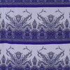 jersey, cotton knit bordered panel print 'paisley scroll' - wedgwood