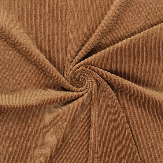 stretch cotton/modal corduroy, Oeko-Tex cert. - cashew