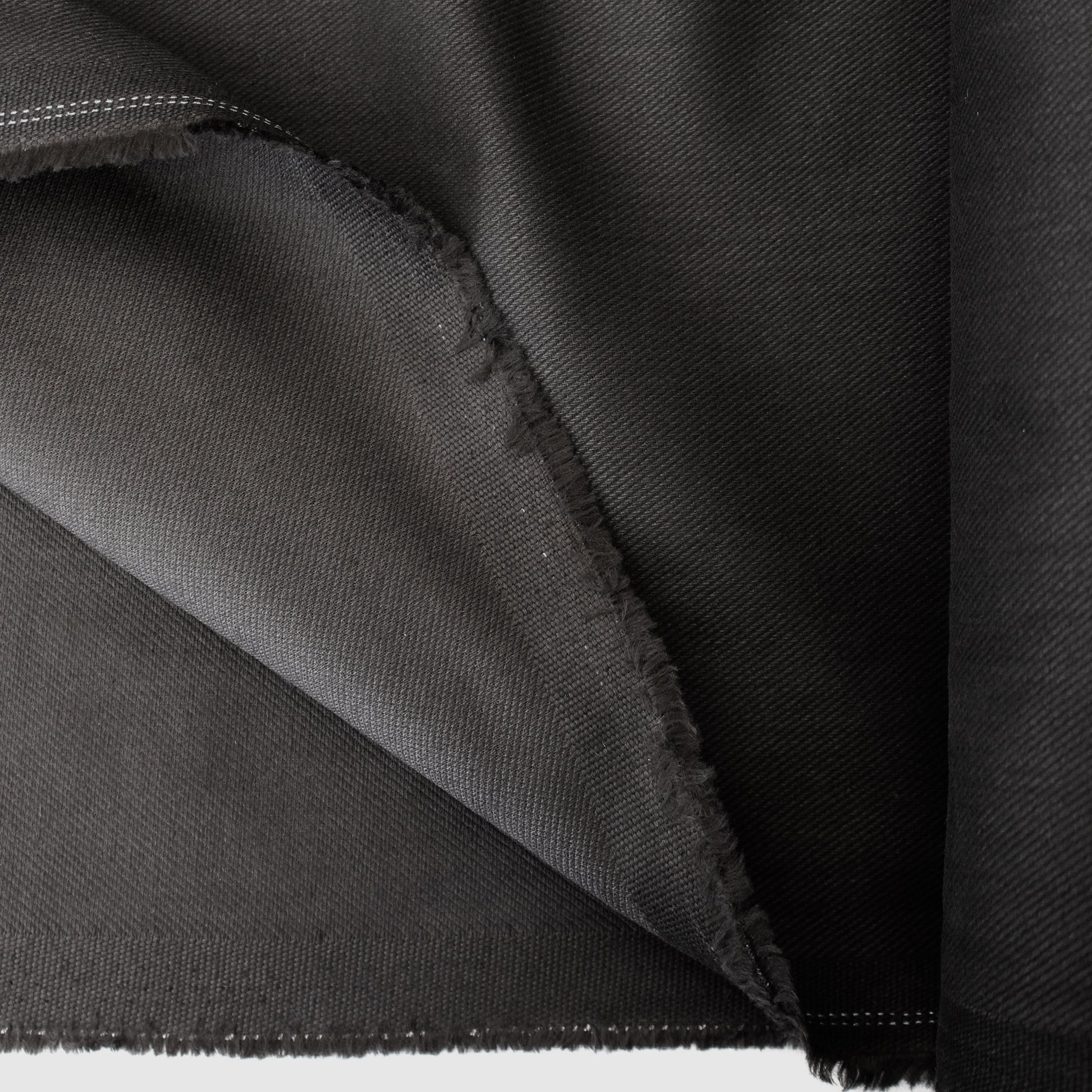 stretch cotton 'peach fuzz' denim, Oeko-Tex cert. - black