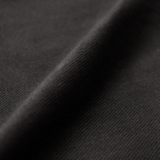 stretch cotton 'peach fuzz' denim, Oeko-Tex cert. - black