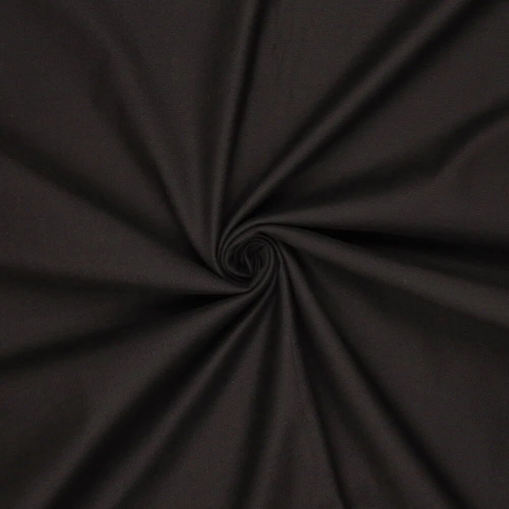 stretch cotton 'peach fuzz' denim, Oeko-Tex cert. - black