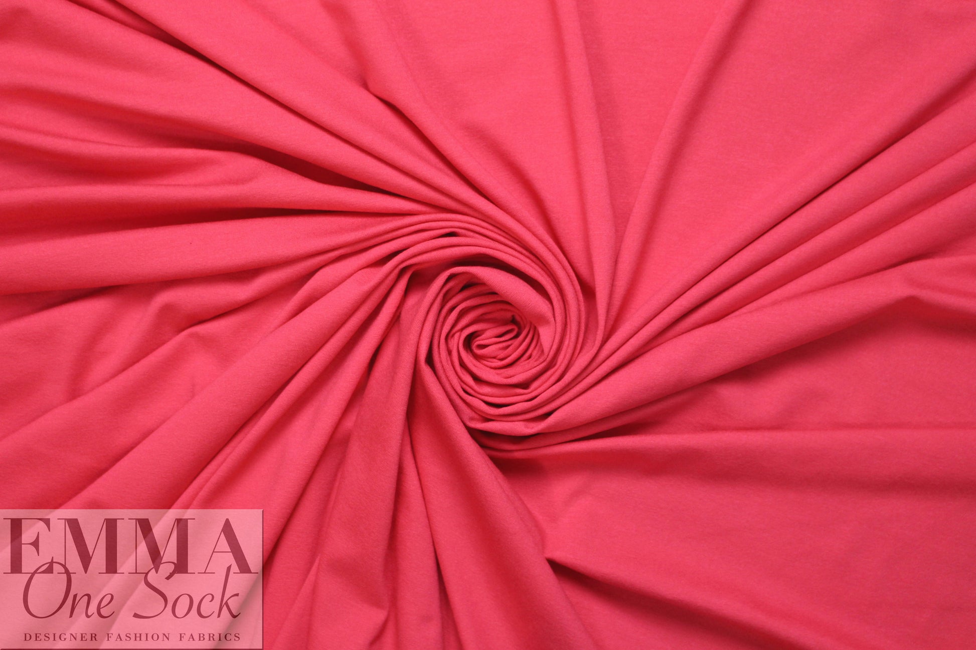 hot coral lightweight rayon jersey 4-way 1.75 yd