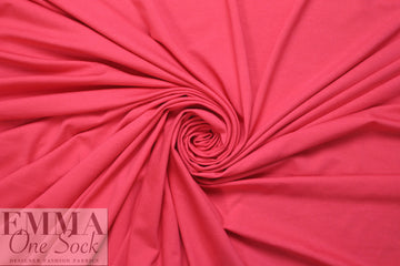 hot coral lightweight rayon jersey 4-way 1 yard