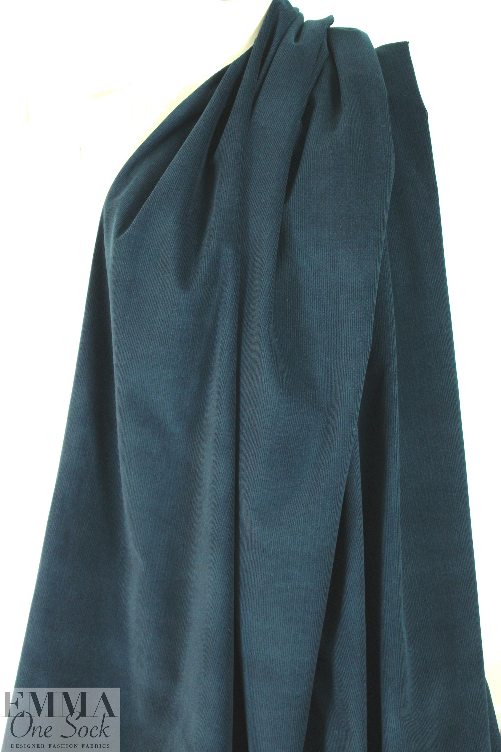 Derek L@m 12-wale corduroy - deep teal 2.5 yd