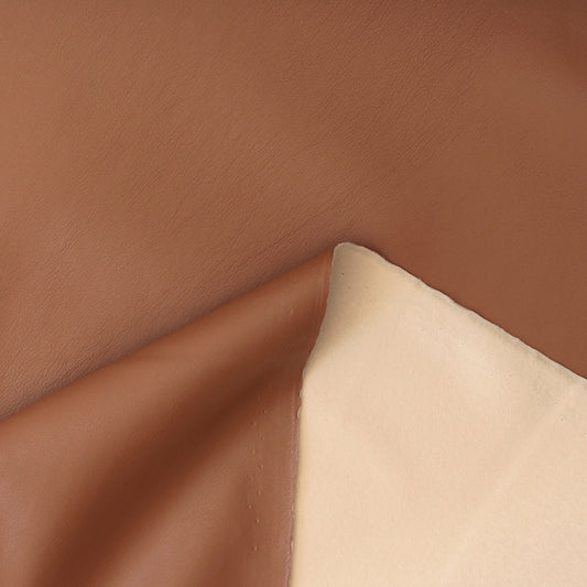 brushed-back supple faux leather - praline