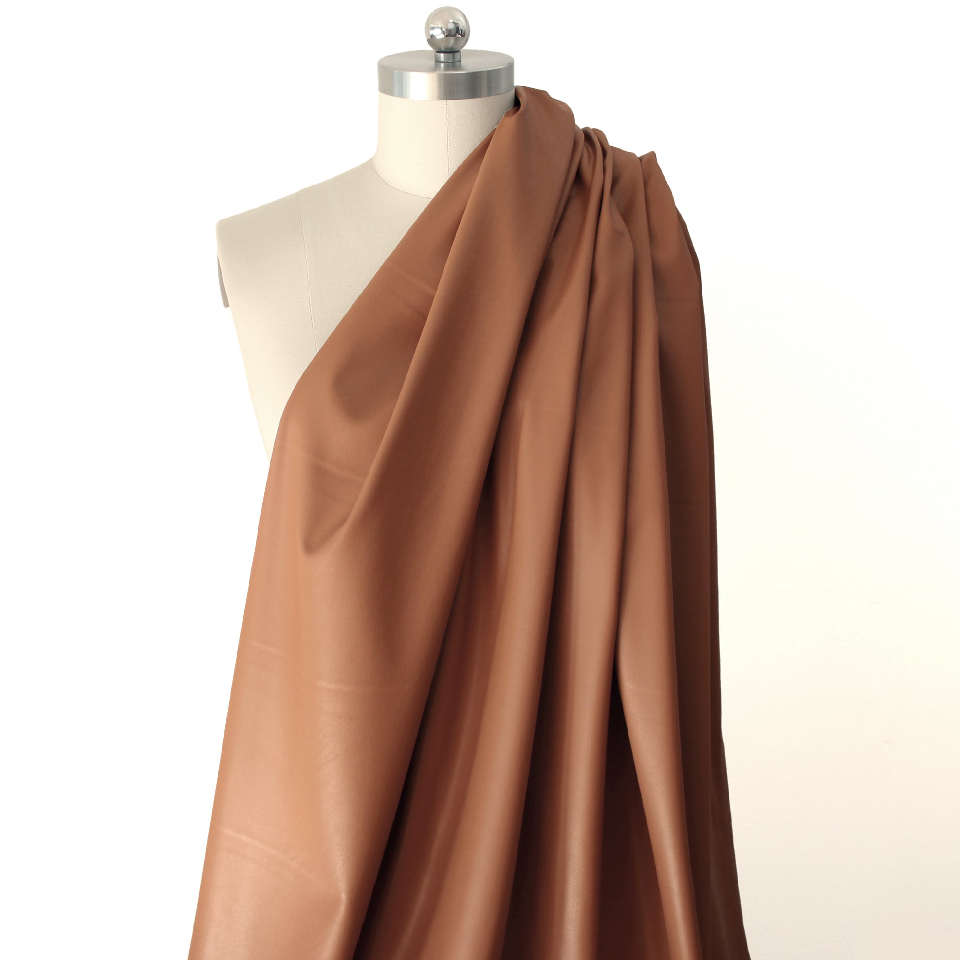 brushed-back supple faux leather - praline