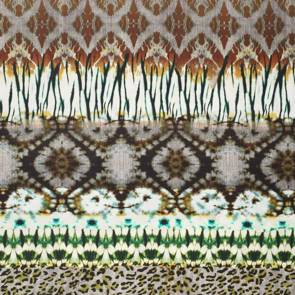 'play on stripes' printed viscose poplin - green