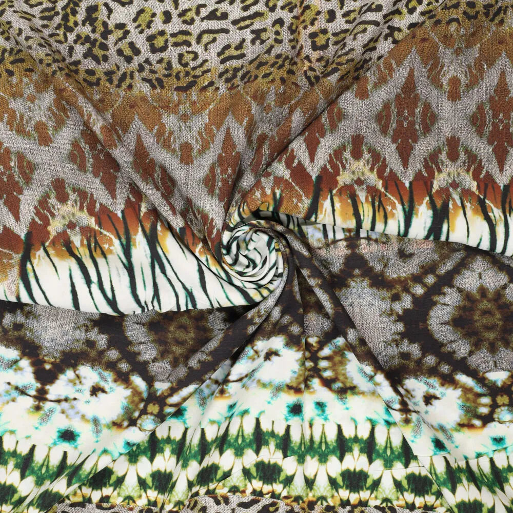 'play on stripes' printed viscose poplin - green