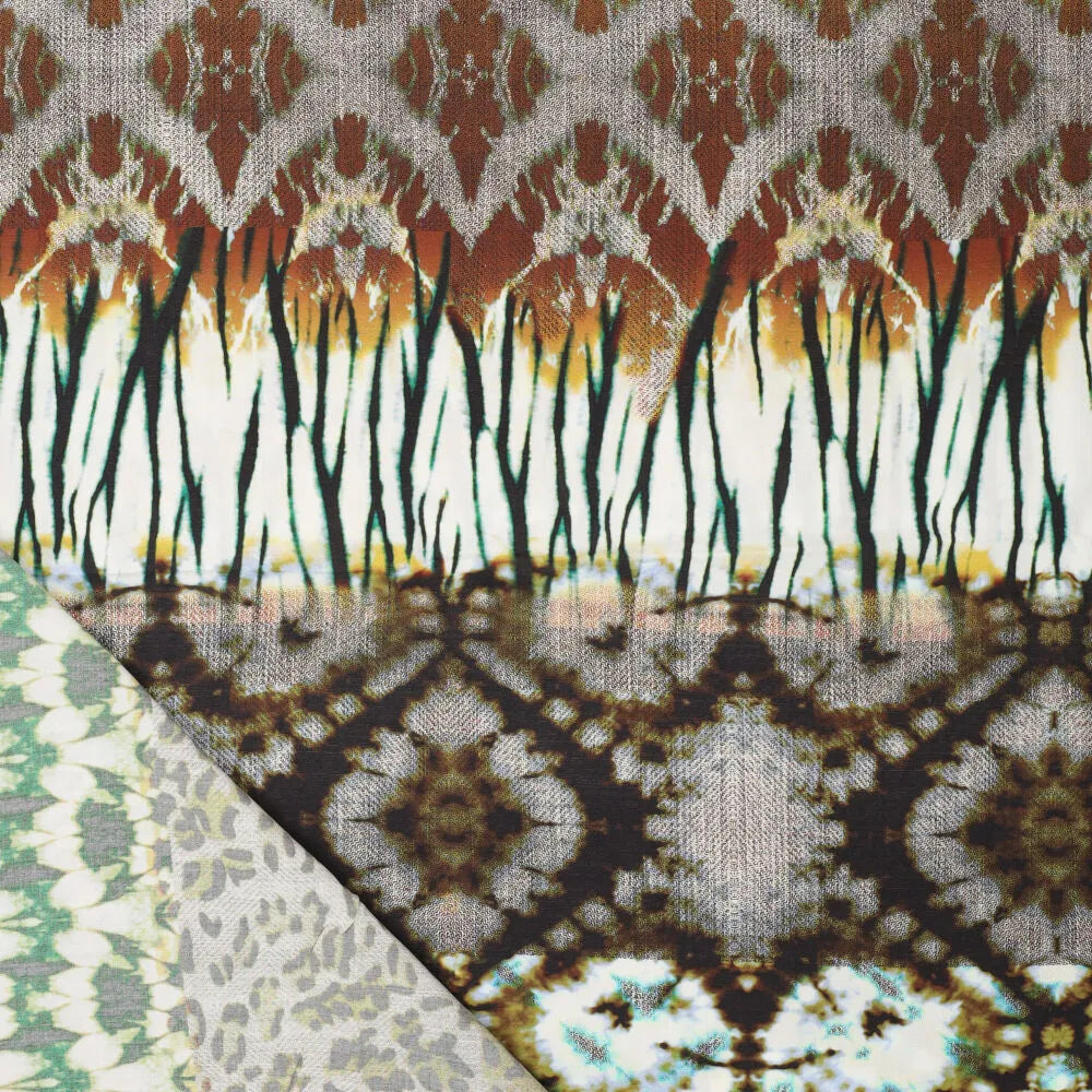 'play on stripes' printed viscose poplin - green