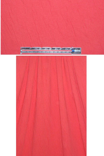 2-ply soft crinkled all-cotton knit - coral red 2.5 yds