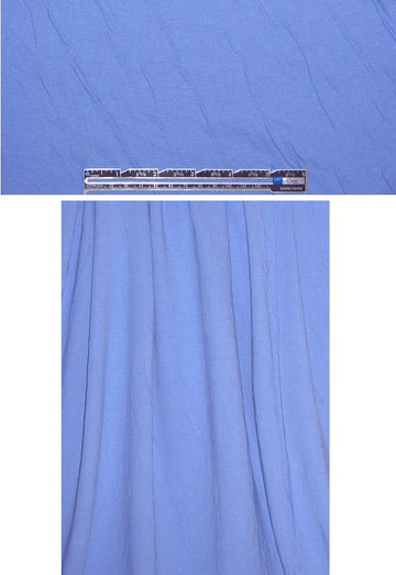 2-ply soft crinkled all-cotton knit - periwinkle