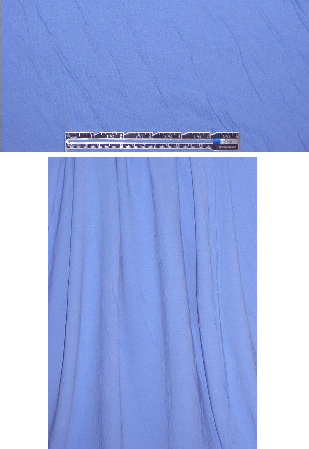 2-ply soft crinkled all-cotton knit - periwinkle .95 yds