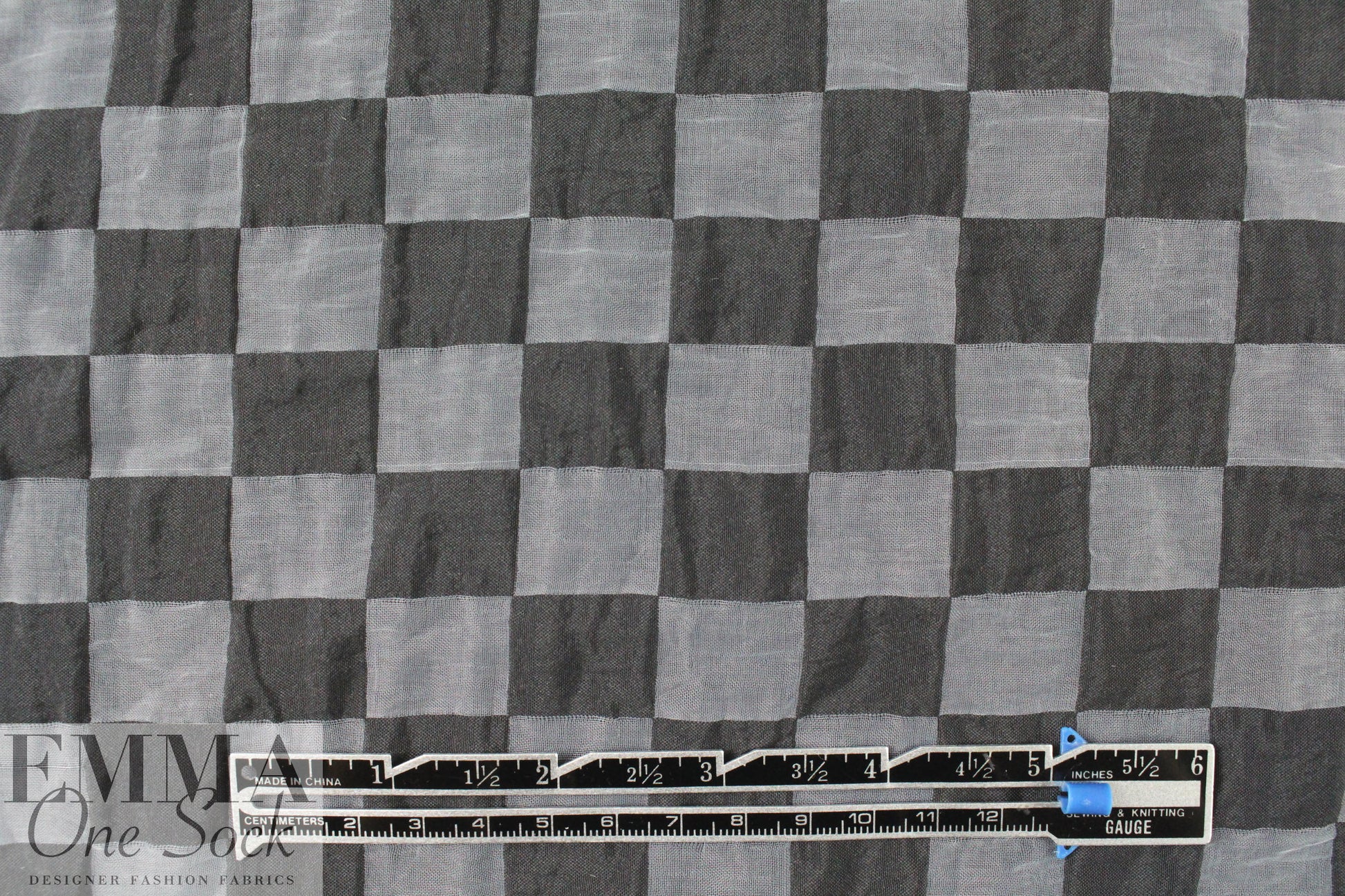 Ji11 Stuart 2-ply checkerboard organza  2 yd