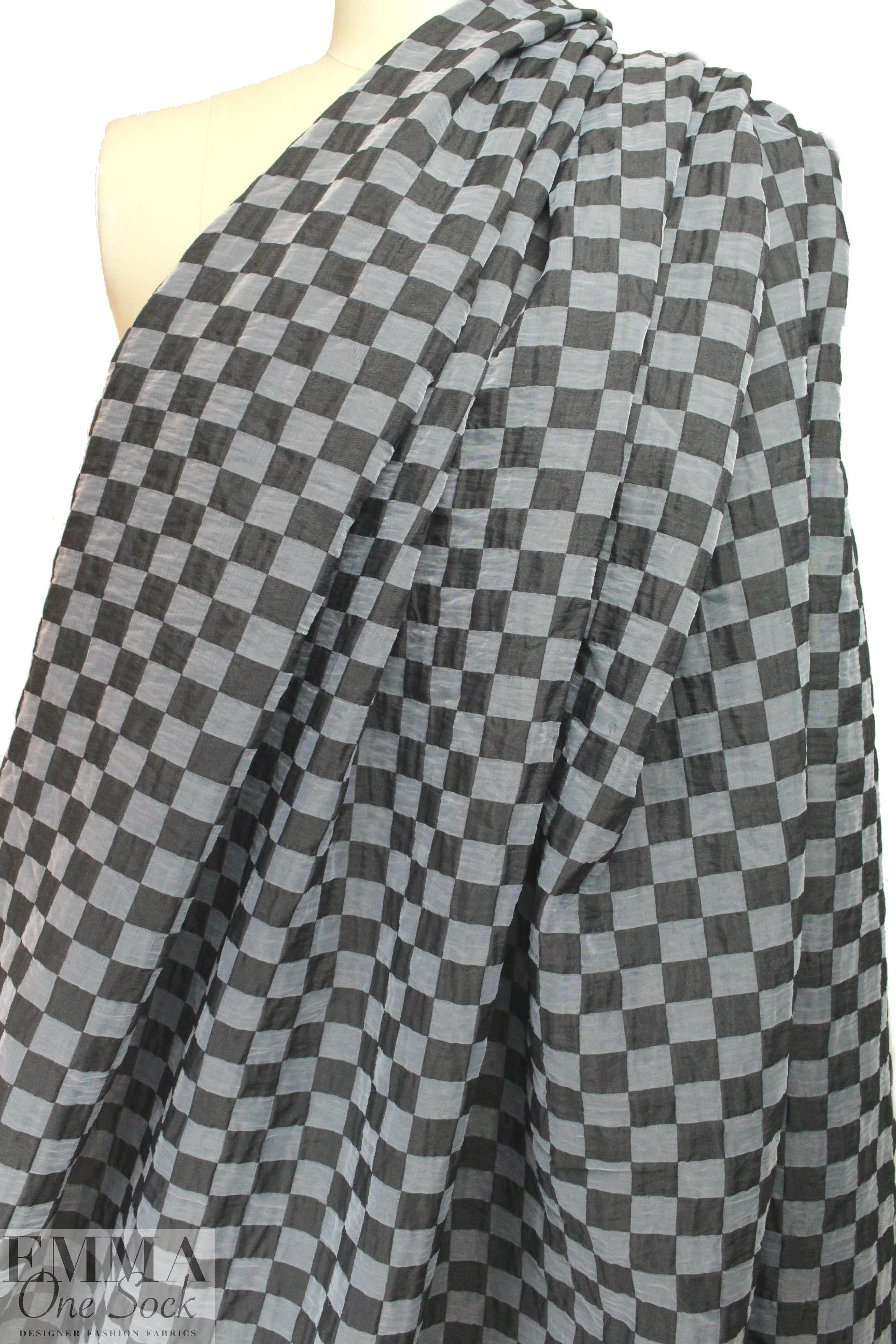 Ji11 Stuart 2-ply checkerboard organza