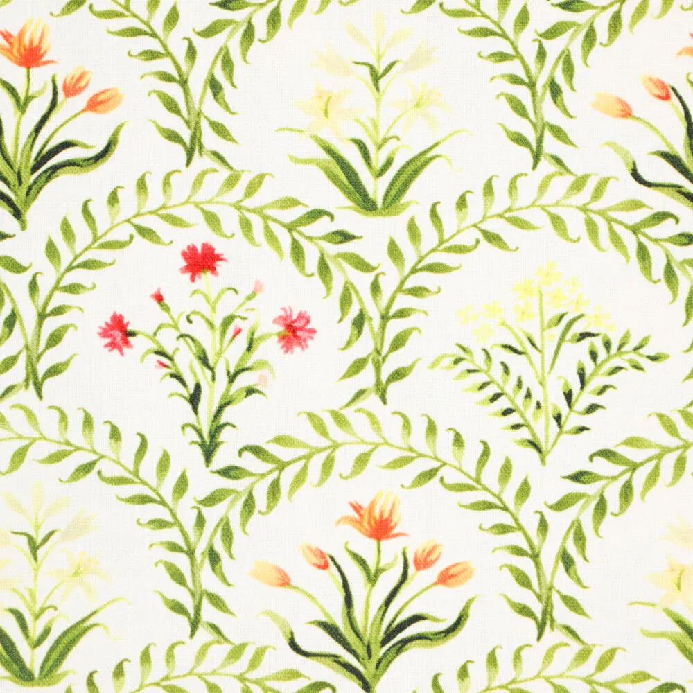 digital 'canvas bouquet' cotton canvas, Oeko-Tex cert.
