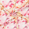 digital 'geo shortcake' cotton canvas, Oeko-Tex cert.