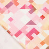 digital 'geo shortcake' cotton canvas, Oeko-Tex cert.