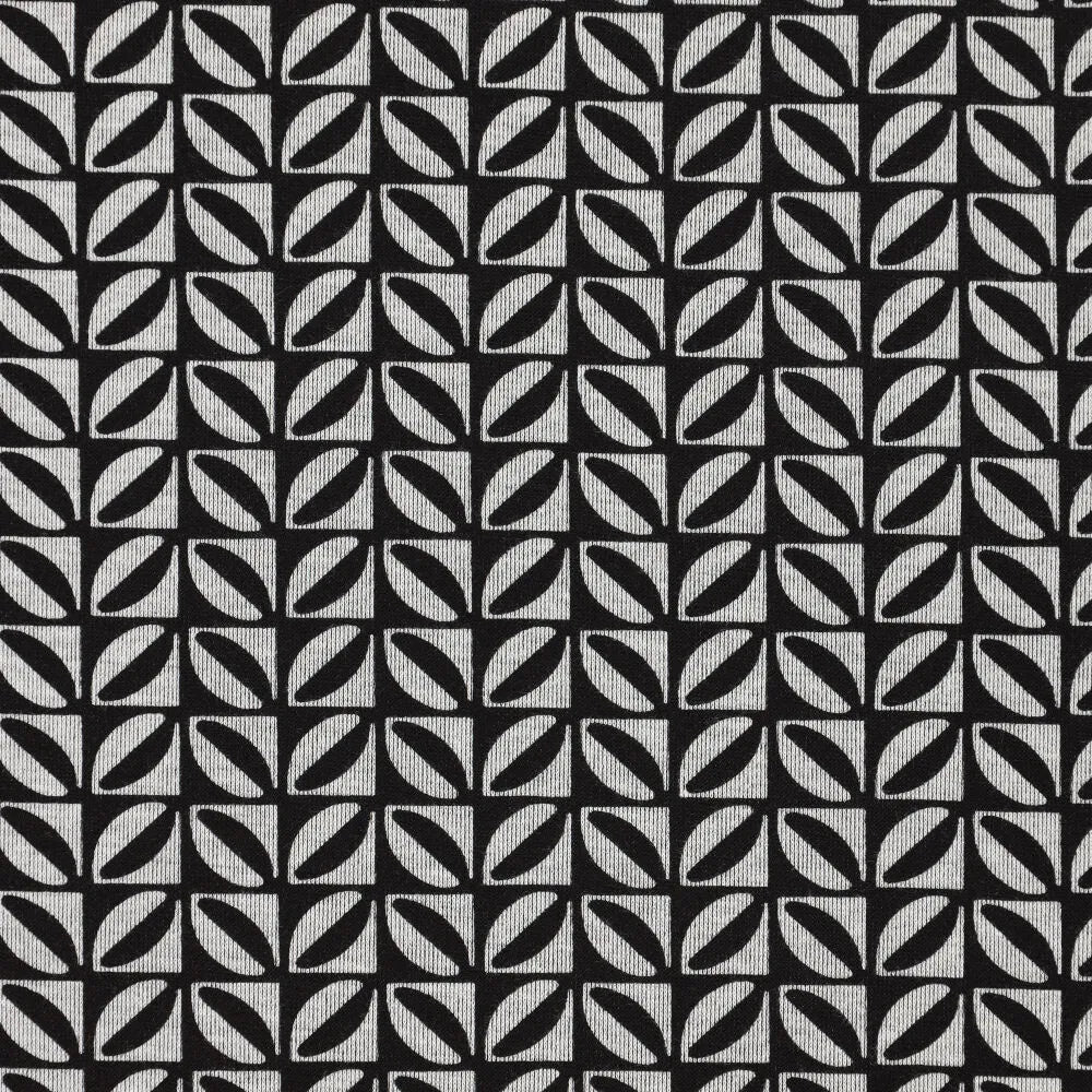 'geo herringbone' drapey viscose blend doubleknit, Oeko-Tex cert.