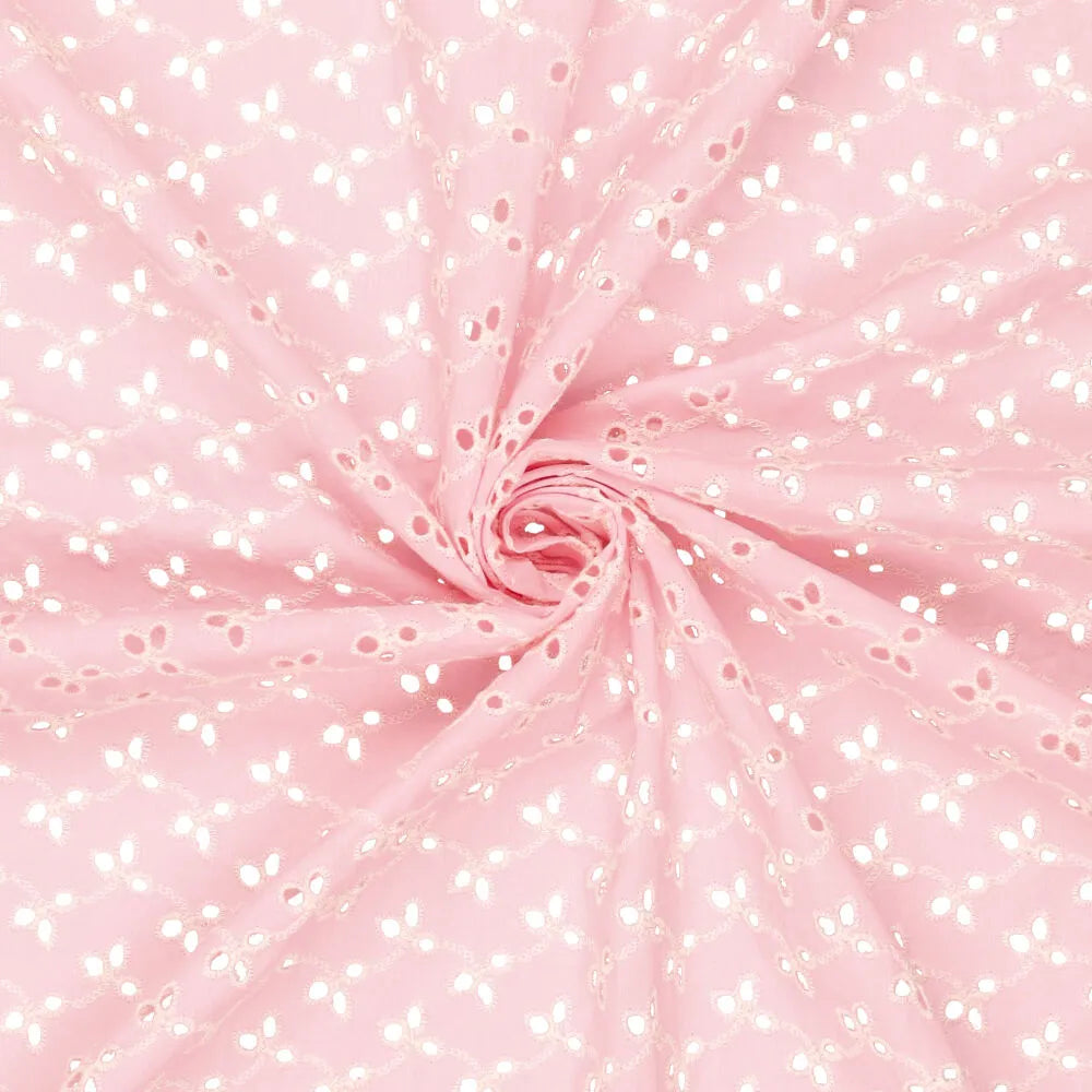 'rosemary' embroidered cotton eyelet - strawberry shortcake