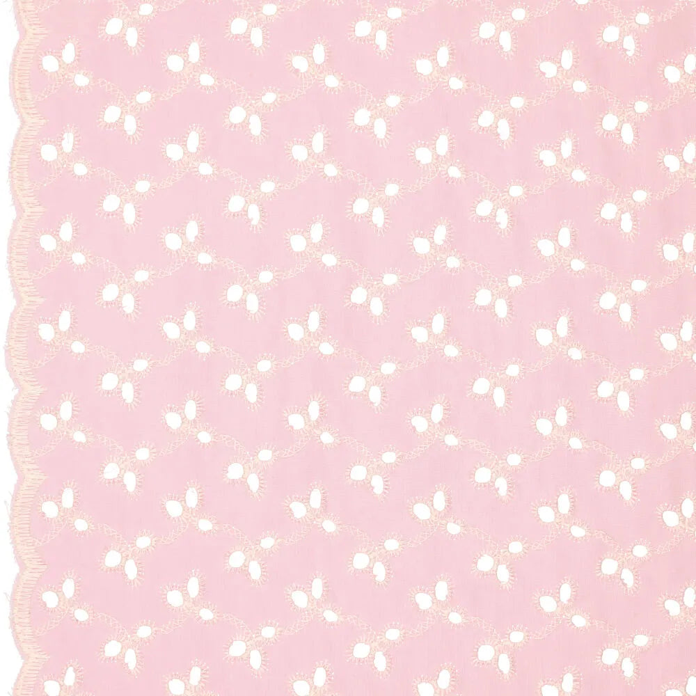 'rosemary' embroidered cotton eyelet - strawberry shortcake