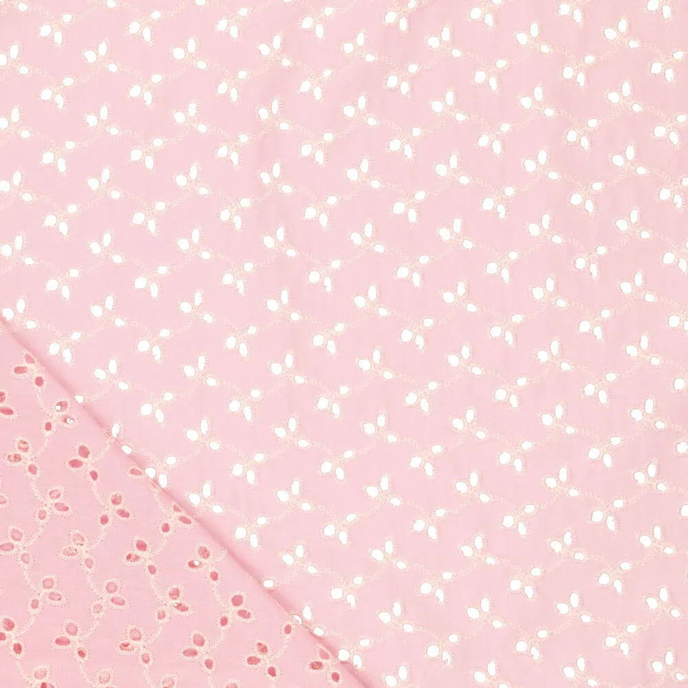 'rosemary' embroidered cotton eyelet - strawberry shortcake