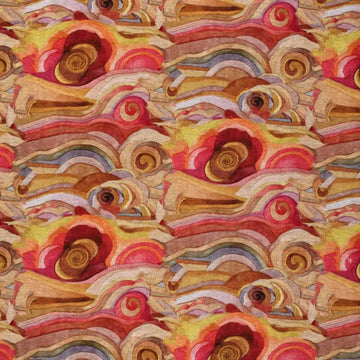 'starry night' drapey viscose blend doubleknit, Oeko-Tex cert. - coral