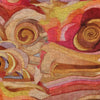 'starry night' drapey viscose blend doubleknit, Oeko-Tex cert. - coral